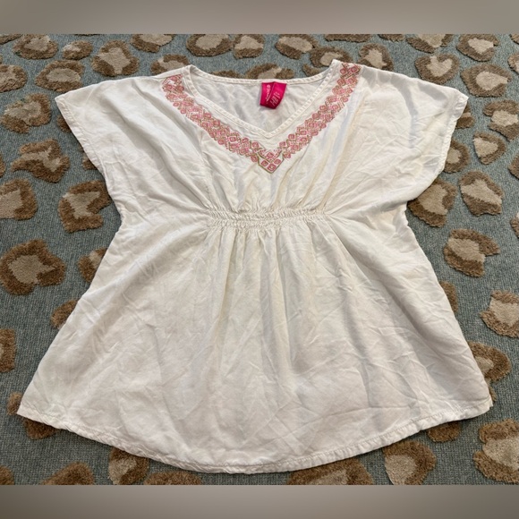 Lilly Pulitzer Other - Lilly Pulitzer White Cover Up with Pink Embroidery